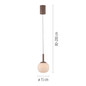 Preview: JUST LIGHT NAMI LED Pendelleuchte Warmweiss Dimmbar 5W sand 15176-39