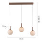 Preview: JUST LIGHT NAMI LED Pendelleuchte Warmweiss Dimmbar 15W 3-fach sand 15177-39