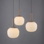 Preview: JUST LIGHT NAMI LED Pendelleuchte Warmweiss Dimmbar 15W 3-fach sand 15178-39