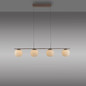 Preview: JUST LIGHT NAMI LED Pendelleuchte Warmweiss Dimmbar 20W 4-fach sand 15179-39