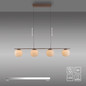 Preview: JUST LIGHT NAMI LED Pendelleuchte Warmweiss Dimmbar 20W 4-fach sand 15179-39