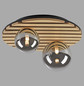 Preview: JUST LIGHT GERDA STIKA Deckenleuchte G9 max. 5W 2-fach Holz-natur 15208-79