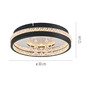 Preview: JUST LIGHT HANNI LED Deckenleuchte Warmweiss 20W schwarz 15217-18