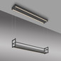 Preview: JUST LIGHT SONTURA LED Pendelleuchte Warmweiss 35W 2-fach schwarz 15248-18