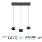Preview: JUST LIGHT BALLINI LED Pendelleuchte Warmweiss Dimmbar 15,6W 3-fach schwarz 15261-18