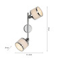 Preview: JUST LIGHT ACCOR Deckenleuchte E14 max. 25W 2-fach chrom 15372-17