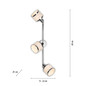 Preview: JUST LIGHT ACCOR Deckenleuchte E14 max. 25W 3-fach chrom 15373-17