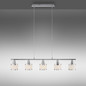 Preview: JUST LIGHT ACCOR Pendelleuchte E14 max. 25W 5-fach chrom 15375-17
