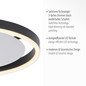 Preview: JUST LIGHT RITUS LED Deckenleuchte Warmweiss Dimmbar 20W anthrazit 15391-13