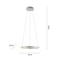 Preview: JUST LIGHT RITUS LED Pendelleuchte Warmweiss Dimmbar 20W aluminium 15393-95
