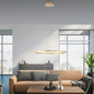 Preview: JUST LIGHT RITUS LED Pendelleuchte Warmweiss Dimmbar 28W messingmatt 15394-60