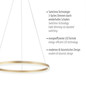 Preview: JUST LIGHT RITUS LED Pendelleuchte Warmweiss Dimmbar 28W messingmatt 15394-60