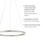 Preview: JUST LIGHT RITUS LED Pendelleuchte Warmweiss Dimmbar 28W aluminium 15394-95