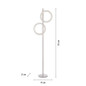 Preview: JUST LIGHT MINI RITUS LED Stehleuchte Warmweiss 21W 2-fach silber 15396-21