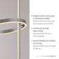 Preview: JUST LIGHT RITUS LED Stehleuchte Warmweiss Dimmbar 19,5W 2-fach stahl 15397-55