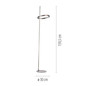 Preview: JUST LIGHT RITUS LED Stehleuchte Warmweiss Dimmbar 19,5W 2-fach stahl 15397-55