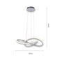 Preview: JUST LIGHT MARIA LED Pendelleuchte Warmweiss 25W Silber/Weiß 15402-95