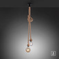 Preview: JUST LIGHT ROPE Pendelleuchte E27 max. 15W 2-fach schwarz 15482-18