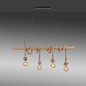 Preview: JUST LIGHT ROPE Pendelleuchte E27 max. 15W 4-fach schwarz 15483-18