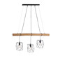 Preview: JUST LIGHT EDGAR Pendelleuchte E27 max.180W 3-fach schwarz 15503-18