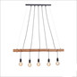 Preview: JUST LIGHT DAMIAN Pendelleuchte E27 max. 60W 5-fach schwarz 15515-18