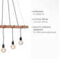 Preview: JUST LIGHT DAMIAN Pendelleuchte E27 max. 60W 5-fach schwarz 15515-18