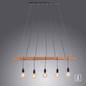 Preview: JUST LIGHT DAMIAN Pendelleuchte E27 max. 60W 5-fach schwarz 15515-18
