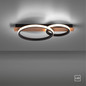 Preview: JUST LIGHT TROOPER LED Deckenleuchte Warmweiss 28W Holzdekor 15615-78