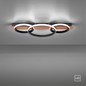 Preview: JUST LIGHT TROOPER LED Deckenleuchte Warmweiss 37W Holzdekor 15616-78
