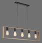 Preview: JUST LIGHT FRANKY Pendelleuchte E27 max. 60W 5-fach schwarz 15653-18