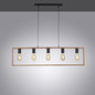 Preview: JUST LIGHT FRANKY Pendelleuchte E27 max. 60W 5-fach schwarz 15653-18