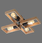Preview: JUST LIGHT FRANKY Deckenleuchte E27 max. 60W 4-fach schwarz 15656-18
