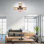 Preview: JUST LIGHT FRANKY Deckenleuchte E27 max. 60W 4-fach schwarz 15656-18