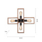 Preview: JUST LIGHT FRANKY Deckenleuchte E27 max. 60W 4-fach schwarz 15656-18