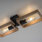 Preview: JUST LIGHT FRANKY Wand- und Deckenleuchte E27 max. 60W 2-fach schwarz 15657-18