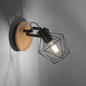 Preview: JUST LIGHT JARO Wandleuchte E27 max. 60W Holz-natur 15671-78