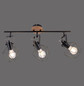 Preview: JUST LIGHT JARO Wand- und Deckenleuchte E27 max. 60W 3-fach Holz-natur 15673-78