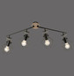 Preview: JUST LIGHT JARO Deckenleuchte E27 max. 60W 4-fach Holz-natur 15674-78