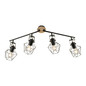 Preview: JUST LIGHT JARO Deckenleuchte E27 max. 60W 4-fach Holz-natur 15674-78