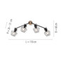 Preview: JUST LIGHT JARO Deckenleuchte E27 max. 60W 4-fach Holz-natur 15674-78