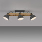 Preview: JUST LIGHT CUP 2.0 Deckenleuchte E27 max. 60W 3-fach schwarz 15745-18
