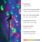 Preview: JUST LIGHT DISCO LED Erdspießleuchte RGB 3W schwarz IP44 19035-18