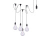 Preview: JUST LIGHT ENNI LED Lichterkette Warmweiss 4-fach Schwarz/Transparent IP44 19094-18