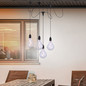 Preview: JUST LIGHT ENNI LED Lichterkette Warmweiss 4-fach Schwarz/Transparent IP44 19094-18