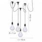 Preview: JUST LIGHT ENNI LED Lichterkette Warmweiss 4-fach Schwarz/Transparent IP44 19094-18