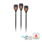 Preview: JUST LIGHT FACKEL-SOL LED Erdspießleuchte Warmweiss 0,24W 12-fach schwarz IP44 19106-18-3