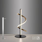Preview: JUST LIGHT EMANDA LED Tischleuchte Warmweiss Dimmbar 10,5W schwarz/messing 19109-68