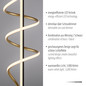 Preview: JUST LIGHT EMANDA LED Stehleuchte Warmweiss Dimmbar 26W schwarz/messing 19110-68