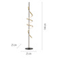Preview: JUST LIGHT EMANDA LED Stehleuchte Warmweiss Dimmbar 26W schwarz/messing 19110-68