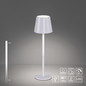 Preview: JUST LIGHT EURIA LED AKKU-Tischleuchte Warmweiss Dimmbar 2,5W weiss IP54 19250-16
